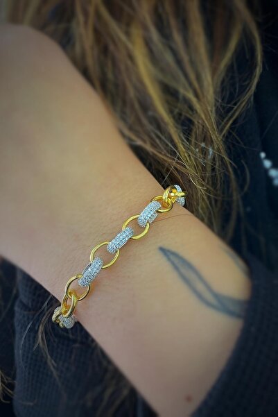 Erer Gümüş Gümüş Taşlı Model Bileklik Cm441e2