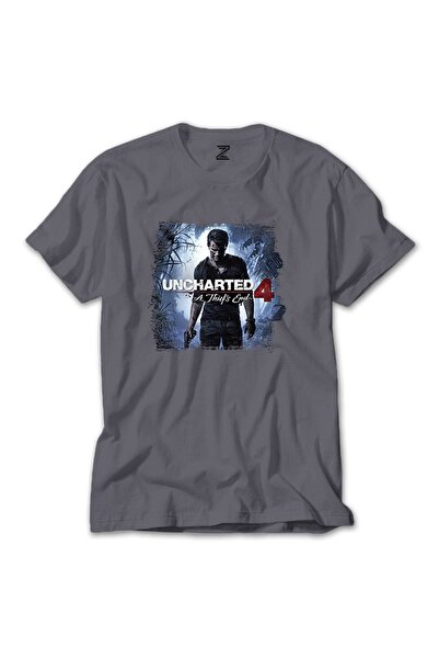 Z zepplin Uncharted 4 Nathan Drake Adventure Tricou gri