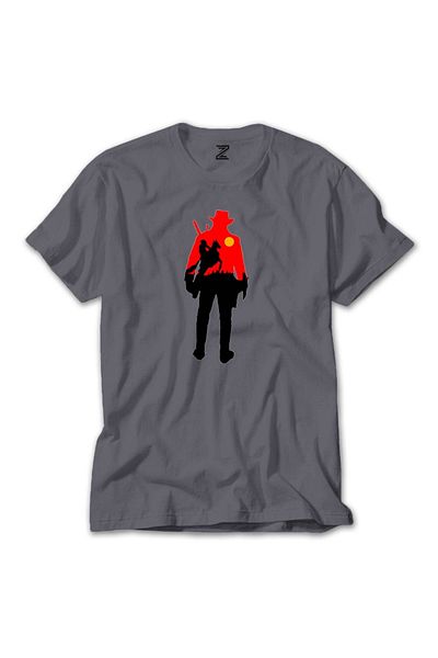 Z zepplin Μπλουζάκι Red Dead Redemption 2 Cowboy Grey