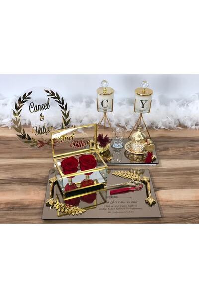 Denseden Süslü Söz Tavă de logodnă Suporturi pentru inele Foarfece Mire Cupă ...