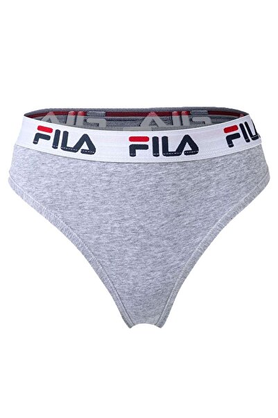 FILA Damen String, 4er Pack - Logo-Bund, Cotton Stretch, einfarbig