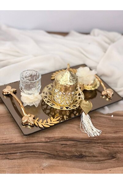 Masalsı Concept Damat Kahvesi Tepsisi, Damat Fincanı Tepsisi, Tuzlu Kahve Tep...