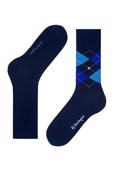 Burlington Herren Socken Everyday 2er Pack - Rautenmuster, Uni, Onesize, 40-46