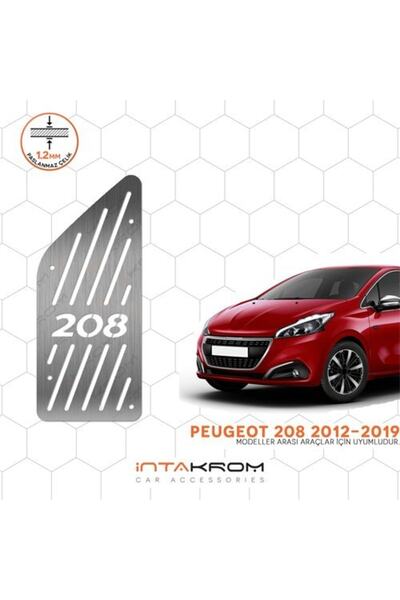İntachrom Peugeot 208 Uyumlu Krom Ayak Dinlendirme Pedalı 2012 - 2019
