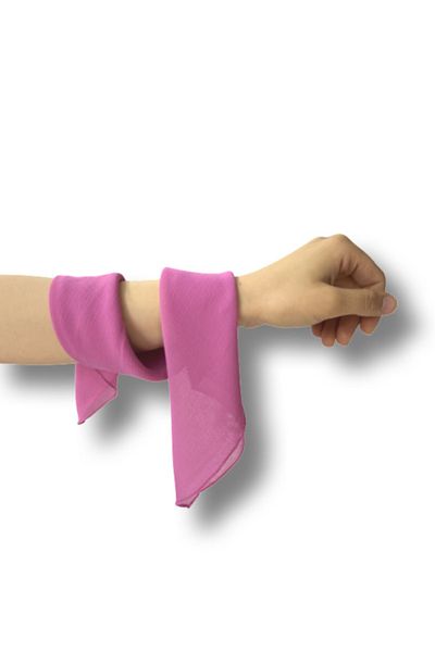 MAZEN Pink Colored Plain Chiffon Scarf Multi-Purpose Accessory