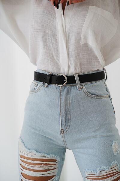 coaks حزام بإبزيم فضي