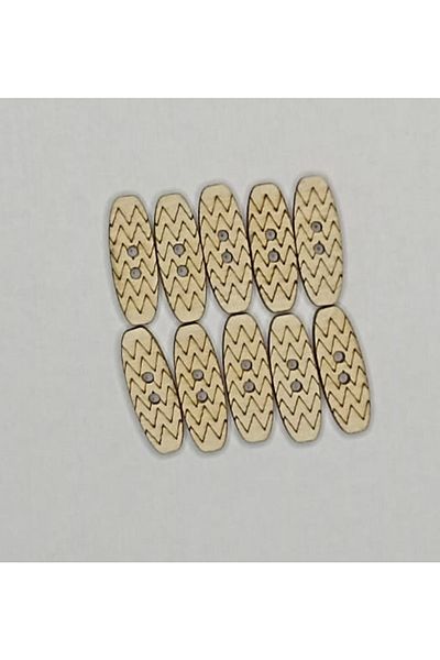 hobim42 Wooden Shepherd Button 2.5 Cm Antique Model Wooden Button 10 Pieces