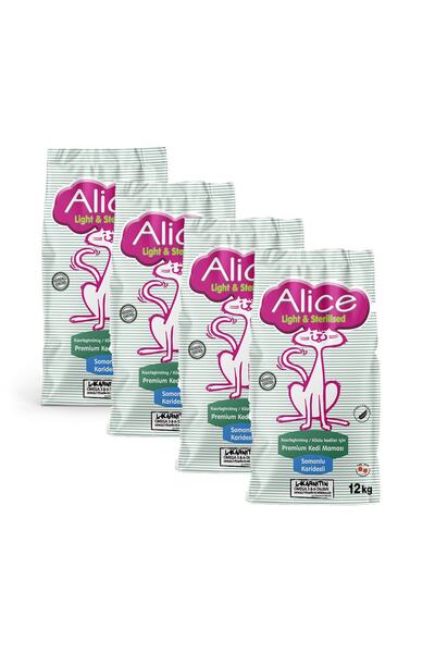 Alice Light & Sterilised Super Premium Kısırlaştırılmış Kedi Maması Somonlu K...