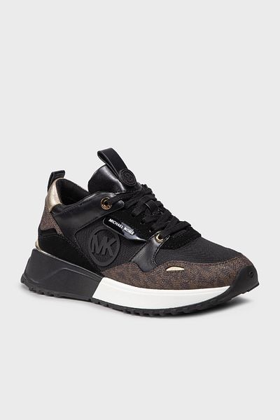 Michael Kors حذاء رياضي من الجلد الأصلي بشعار Theo Shoes 43f1thfs2b 001