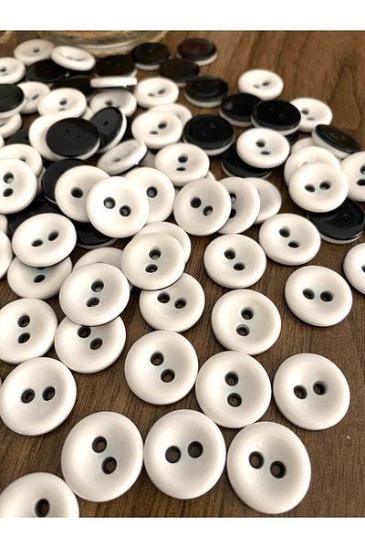 canan dizayn 18 Mm 2 Holes Polyester Pit Button (15 PCS)