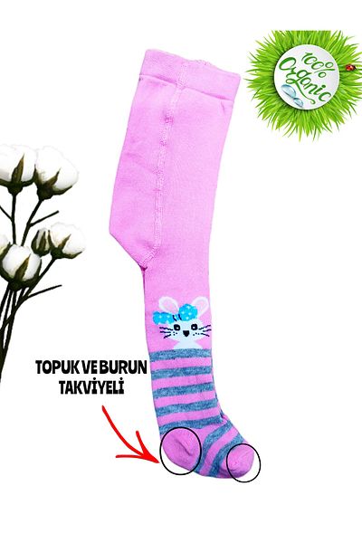 Akface Cotton Rabbit Patterned Girls' Newborn And Baby Pantyhose