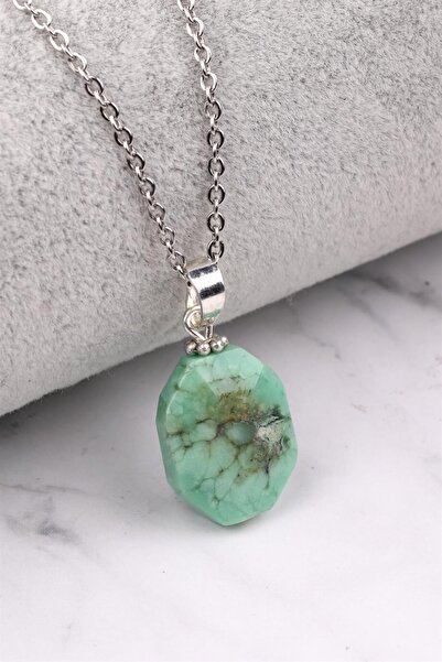 Asya Gems Krizopras Doğal Taş Kolye
