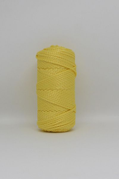 Bolanzoo Polyester Macrame Thread 2 Pieces 100gr Yellow 3mm Knitting Thread