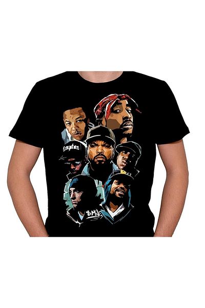 baskwear Μπλουζάκι Rap Rapstar's Eminem 2pac Biggie T-shirt Unisex
