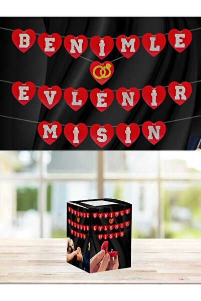 Mini Parti Mini Party Store Ipe Žica Tekst "Možeš li se udati za mene" sa luk...