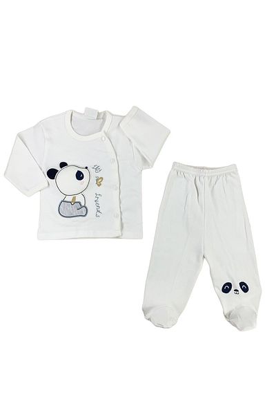 Minikel Cute Panda 2 Piece Set with Booties