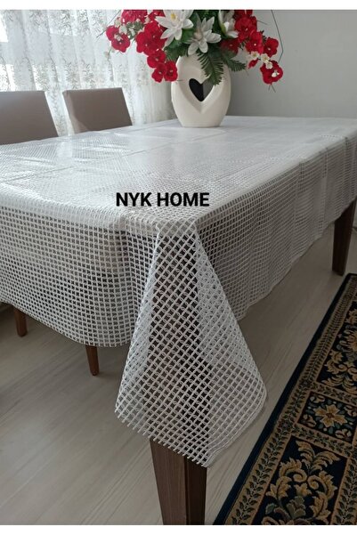 NYK HOME Hasır Desen Lüks Pvc Silinebilir Masa Örtüsü Tüm Renk Ve Ölçüler Bey...