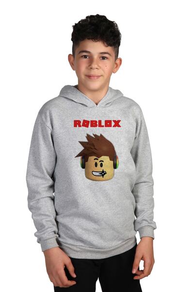 Raf Coll Children's Hooded Sweatshirt Roblox Digital Printed Two Threads with...