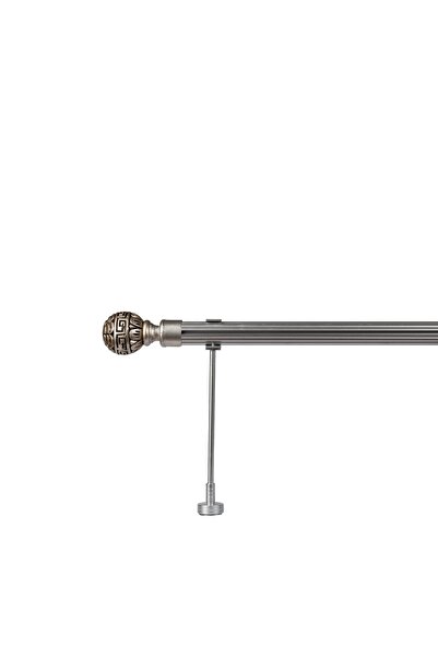 RUSTIKCIM Antik Rustik Fon Perde Askısı Gümüş Eskitme Krg-10 100 Cm