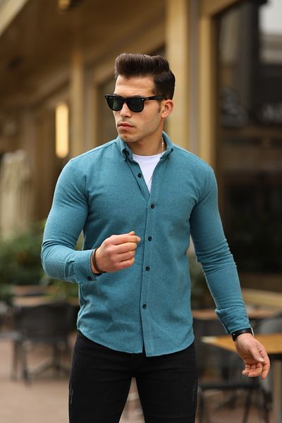 YNGMENCLASS Slim Fit πουκάμισο ξυλοκόπος