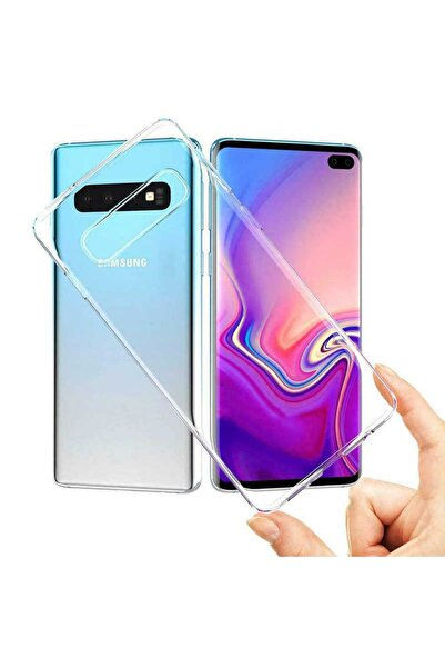 ZM STORE Samsung Galaxy S10 Kılıf Zore Süper Silikon Ince Şeffaf Kapak