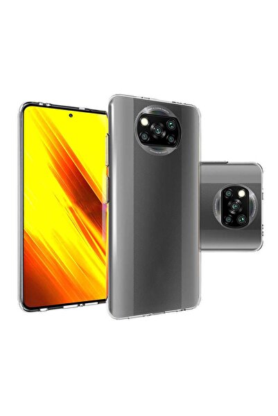 ZM STORE Xiaomi Poco X3 Kılıf Zore Süper Silikon Ince Şeffaf Kapak