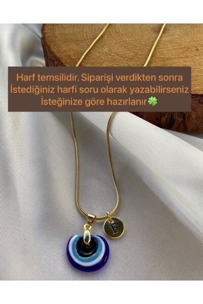 Rüya قلادة من الفولاذ المقاوم للصدأ على شكل عين الشر من زجاج مورانو