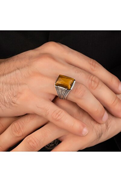 Argento Silver Kaplangözü Taşlı 925 Ayar Gümüş Yüzük