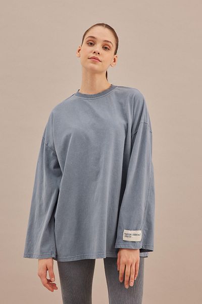 Manuka Oversize-Sweatshirt mit verblasstem Effekt Blau