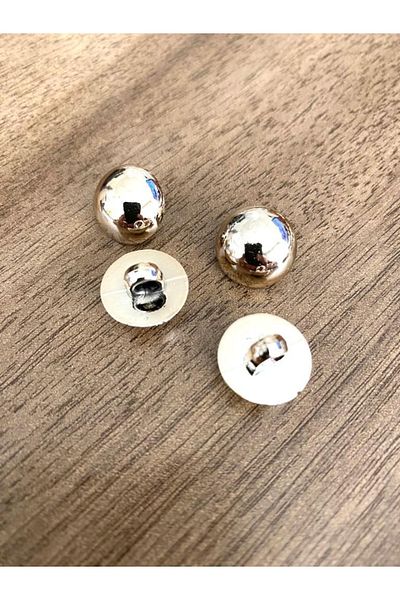 canan dizayn 15 Mm Gold Footed Metalized Ball Button (15 PCS)