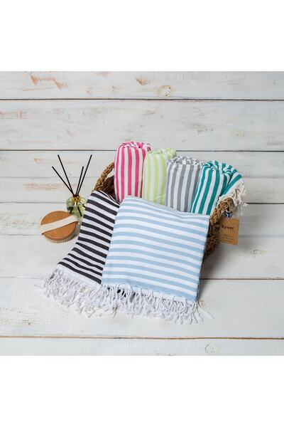 Kyver Acacia 100% Cotton Beach, Bathroom Loincloth, Bath, Guest, Pool, Spa Towel 90x190 Cm Turquoise