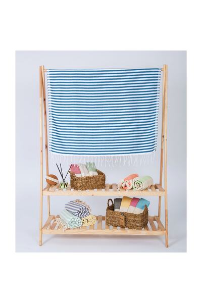 Kyver Acacia 100% Cotton Beach, Bathroom Loincloth, Bath, Guest, Pool, Spa Towel 90x190 Cm Petrol