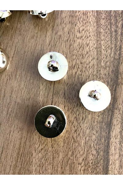 canan dizayn 17.5 Mm Gold Footed Metallized Ball Button (12 PCS)