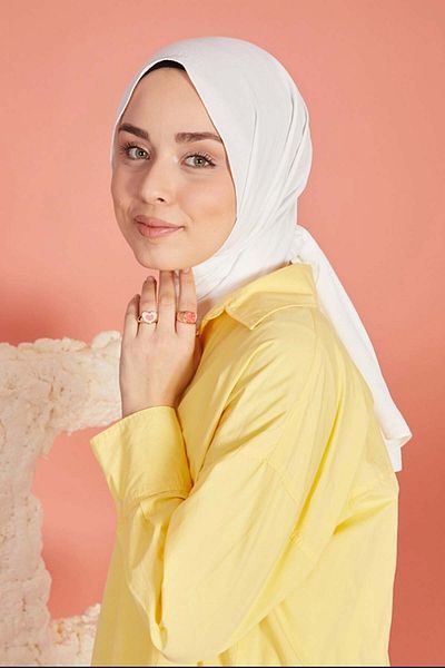 FİVESCARF Cotton Jazz Shawl White