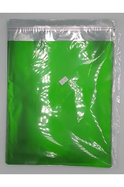 BossPack Metalize Bantlı (25X35 CM) Jelatin Hediye Poşeti (50 ADET) - Renkli Lüks Hediye Poşeti