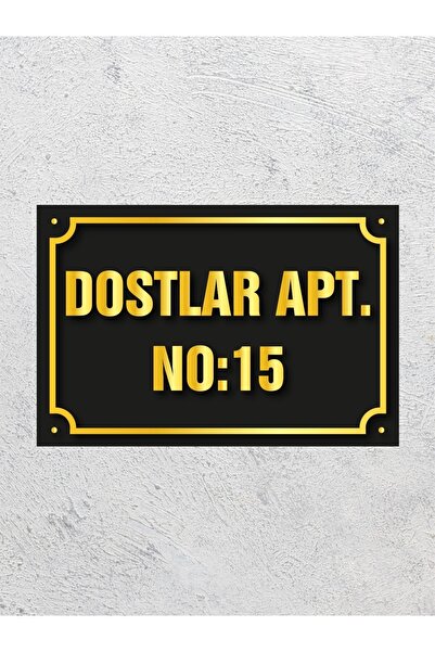 TasarıMarketi Apartman Tabelası 50x30cm Apartman Site Villa Isim Tabelası Apa...