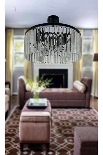 MATMAZEL AKSESUAR Round 45 Cm Lik Kristal Taşlı Lüks Avize