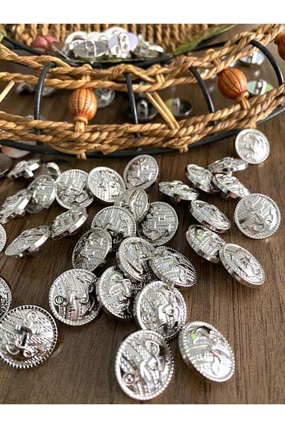 canan dizayn 18 Mm Nickel Footed Anchor Button (15PCS)