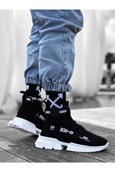 Bukond Zr-x700 Style Μαύρο Χρώμα Αθλητικά Πλεκτά Αθλητικά Παπούτσια Άνετη Σόλα