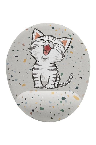 BaskıBazar Cat Wrist Support Mouse Pad