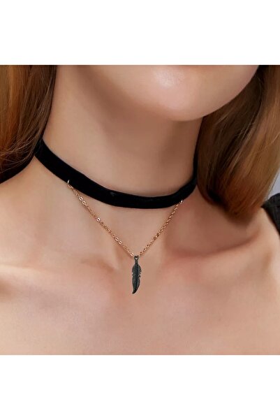 TakıConcept Siyah Boyun Kolye Kadın Choker