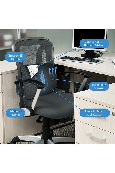 Ankanorm Orthopedic Visco Waist Cushion - Visco Cushion for Office, Car Seat, Pillow