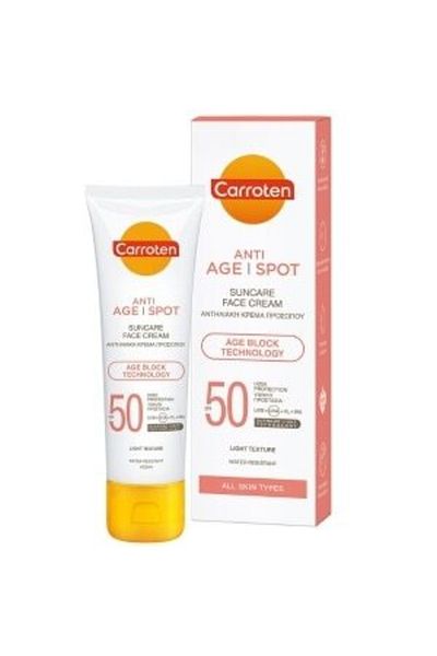 Carroten Anti Age & Spot Spf50 High Protective Facial Sun Cream 50 ml