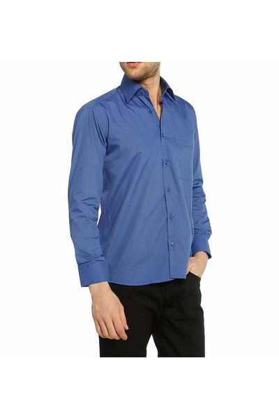 Dicotto Ανδρικό πουκάμισο Saks Classic Cut μακρυμάνικο μονόχρωμο - 150-28