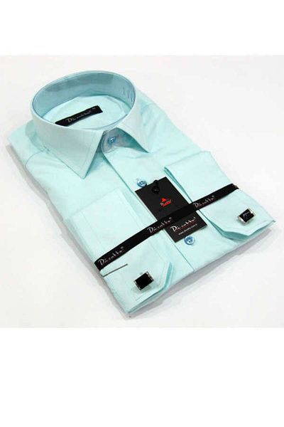 Dicotto Ανδρικό πουκάμισο Water Green Classic Cut Micro Fabric με μανικετόκουμπα - 190-22