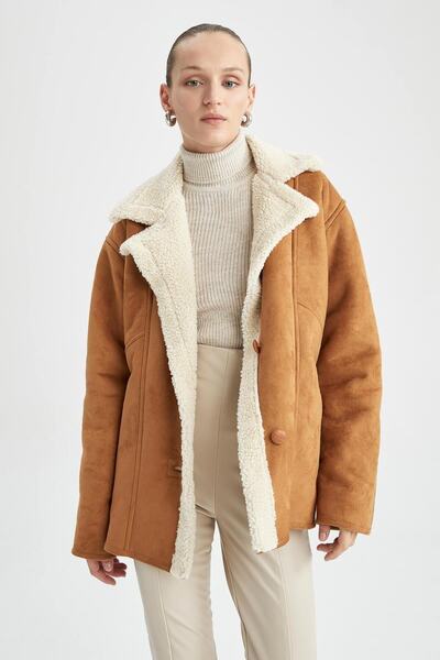 DeFacto Vodoodpudivý kabát z umělé kožešiny