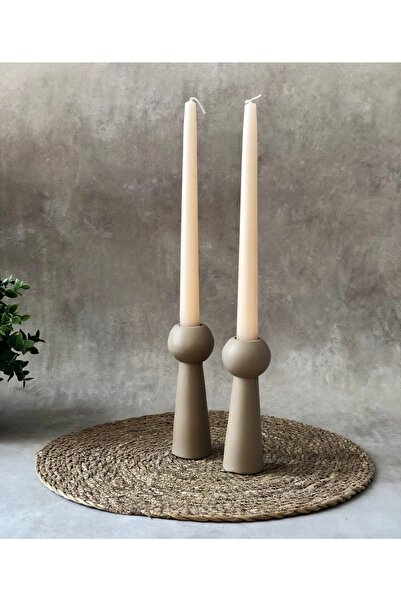 thiramis homeconcept Mocha Bubble 2'li Şamdan-mumluk