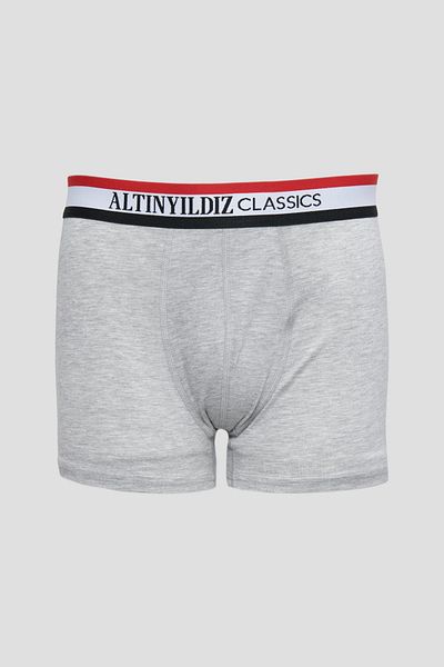ALTINYILDIZ CLASSICS Pachet de 2 boxeri flexibili pentru bărbați din bumbac premium gri Melange-negru