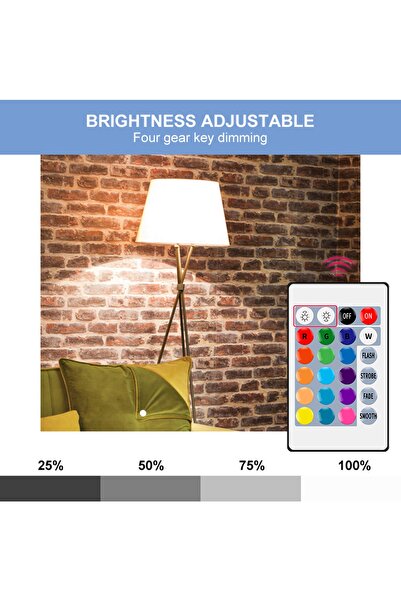 Derwell Yeni 2025 Rgb Led Ampul Çok Renkli Led Home Uzaktan Kumandalı Dim Edilebilir Ampul Rengarenk Ampül