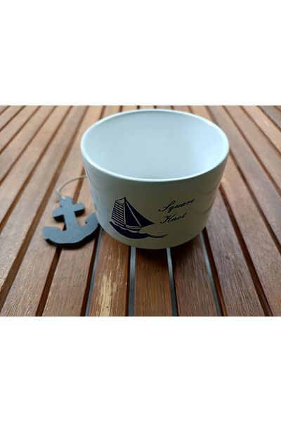 GOLD SERAMİK Marin Model Kitchen Concept Gift Sugar Bowl, Snack Bowl and Dessert Container 1 Piece